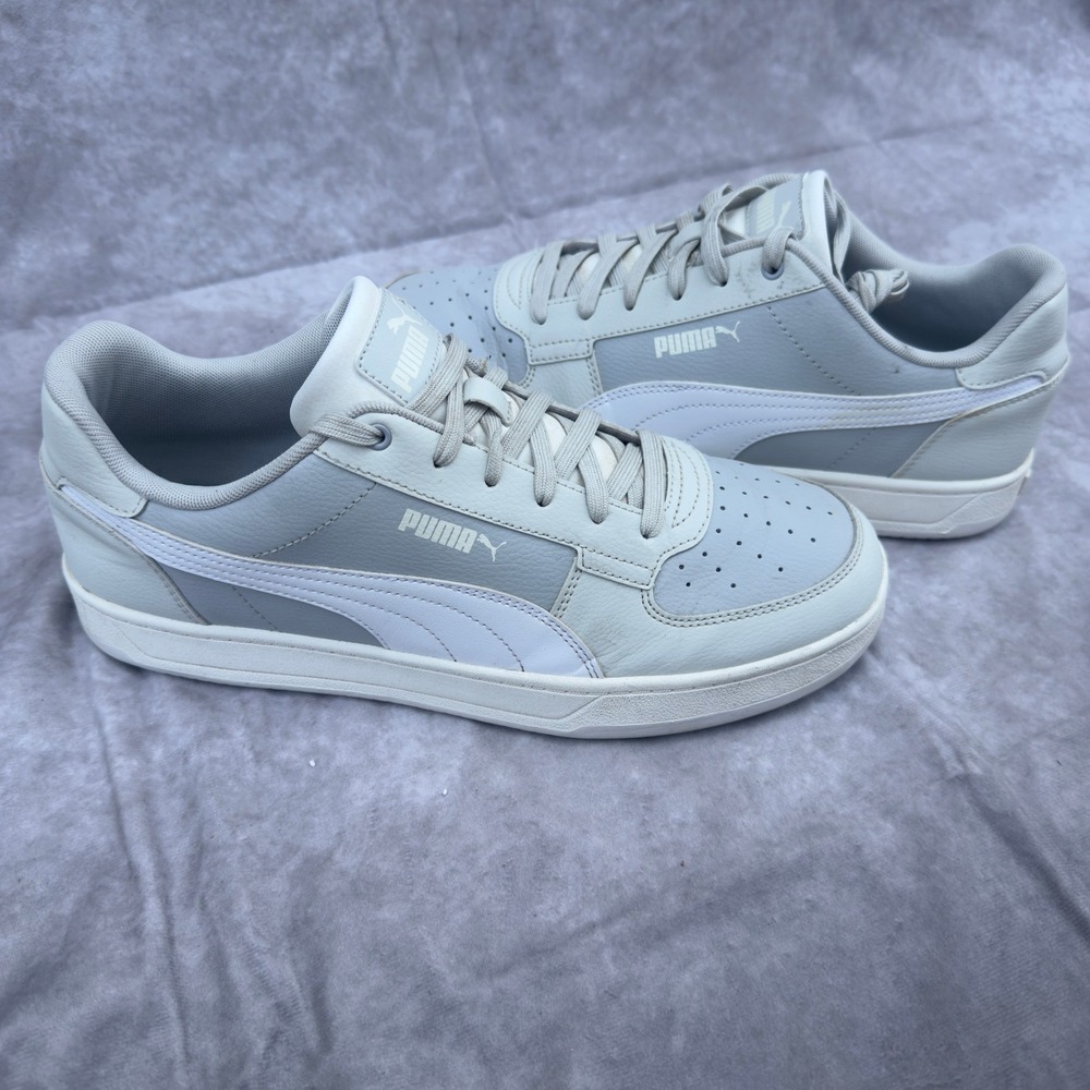 Puma Caven 2.0 Mens Grey White Low Top Sneakers 392290-14 Size 11.5